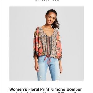 Floral kimono jacket/top